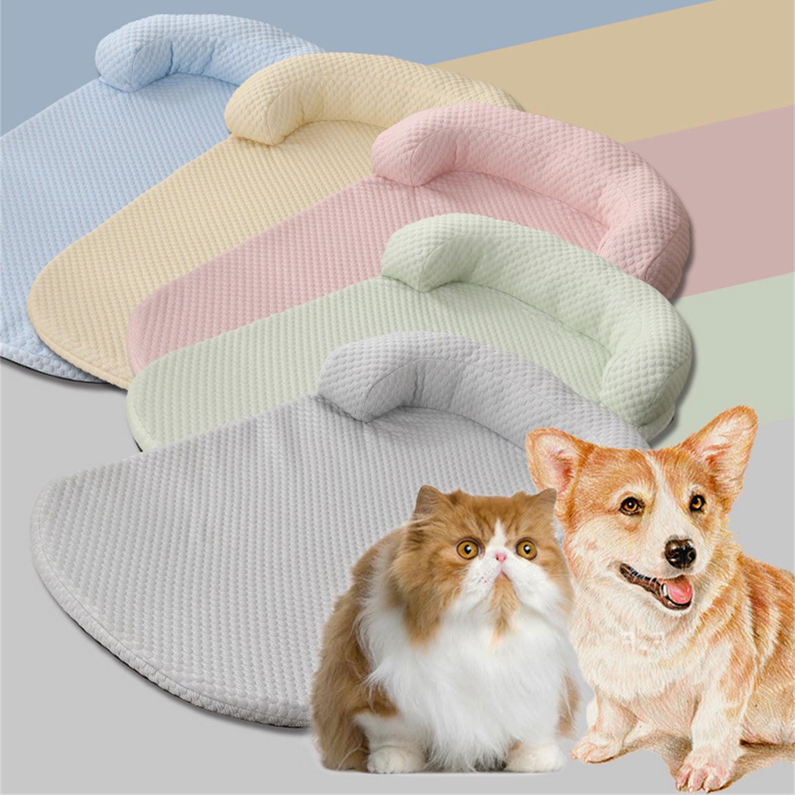 Tapis pour animal domestique toutes saisons avec rembourrage en coton PP lavable en machine Design pliable pour chiens et chats Lit confortable lavable pour chien
