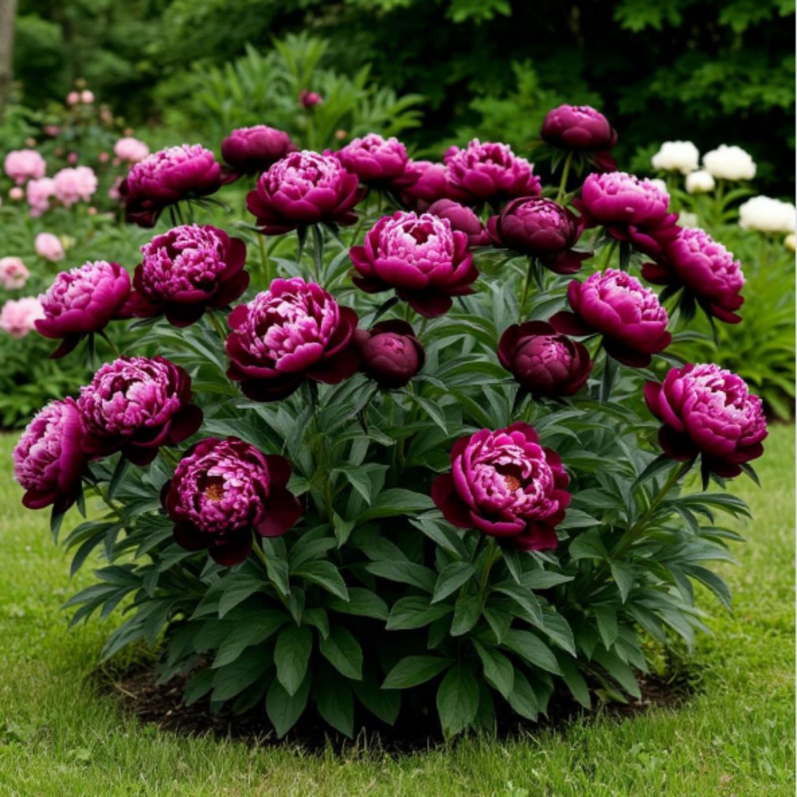 Mature Peony Plants for Sale,Feels Beautiful,Peony Mix,Good for Containers,Golden Jade Carving-1 Bulbs-Color-D