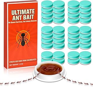 40 Pack Ant Repellent Gel Bait - Indoor Outdoor Ant Bait Stations, Attractant Formula Eliminates Sugar, Carpenter & Fire Ants at The Nest Colony Control, Ideal for Kitchens, Gardens & Baseboards