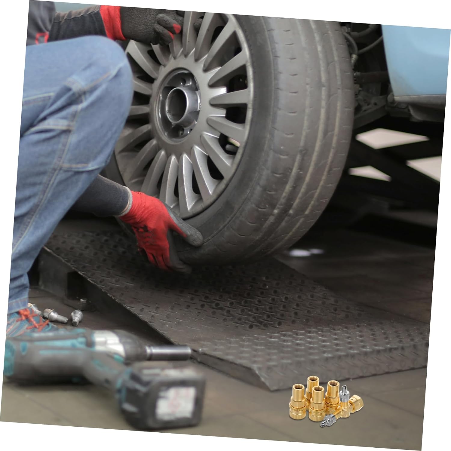 Adjustable Tire Deflator Tool Suvs Motorbikes and Accurate Tire Pressure Bleeder Valve Kit for