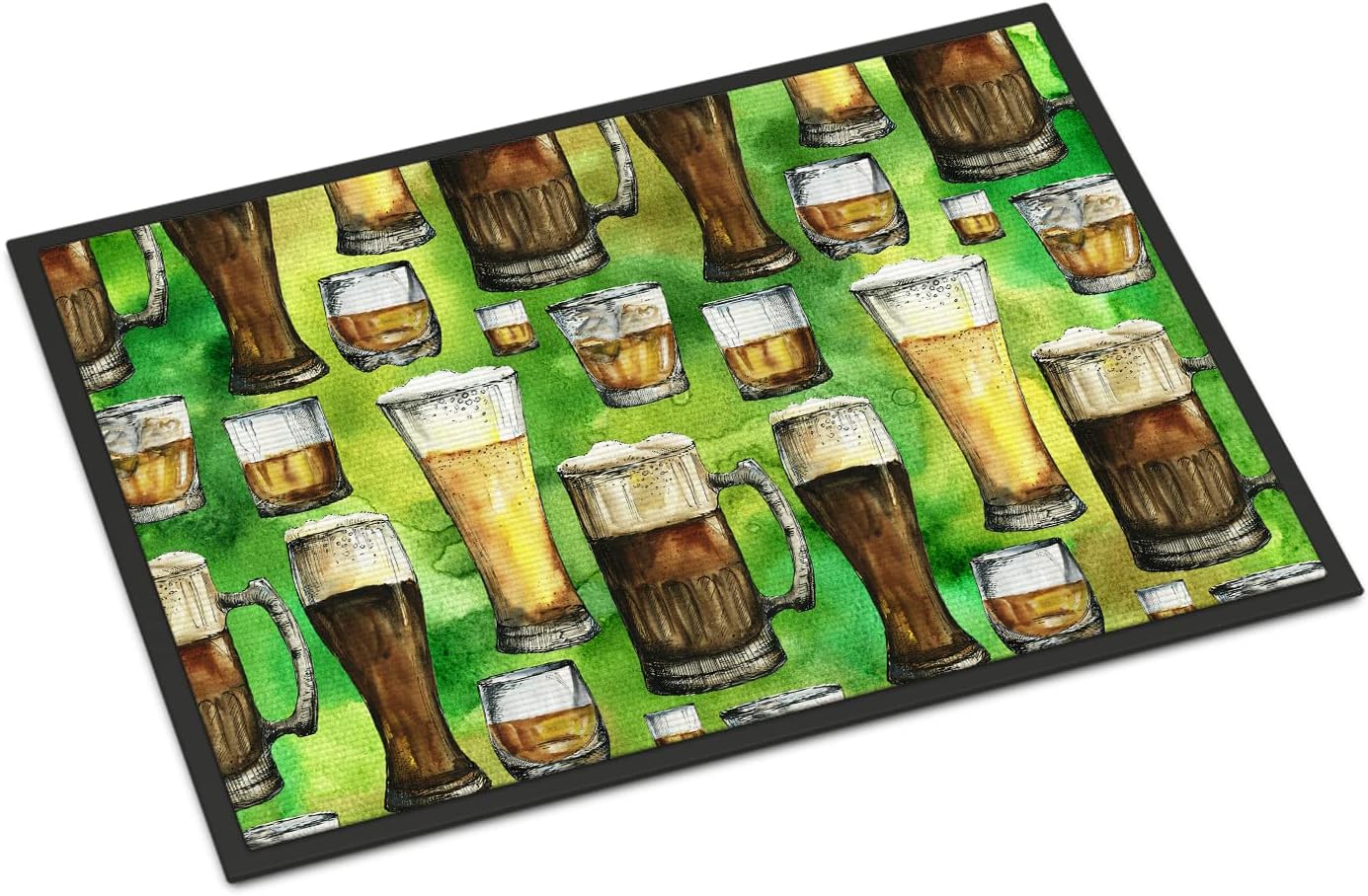 Caroline's Treasures BB5758JMAT Irish Beers Doormat 24x36 Front Door Mat Indoor Outdoor Rugs for Entryway, Non Slip Washable Low Pile, 24H X 36W