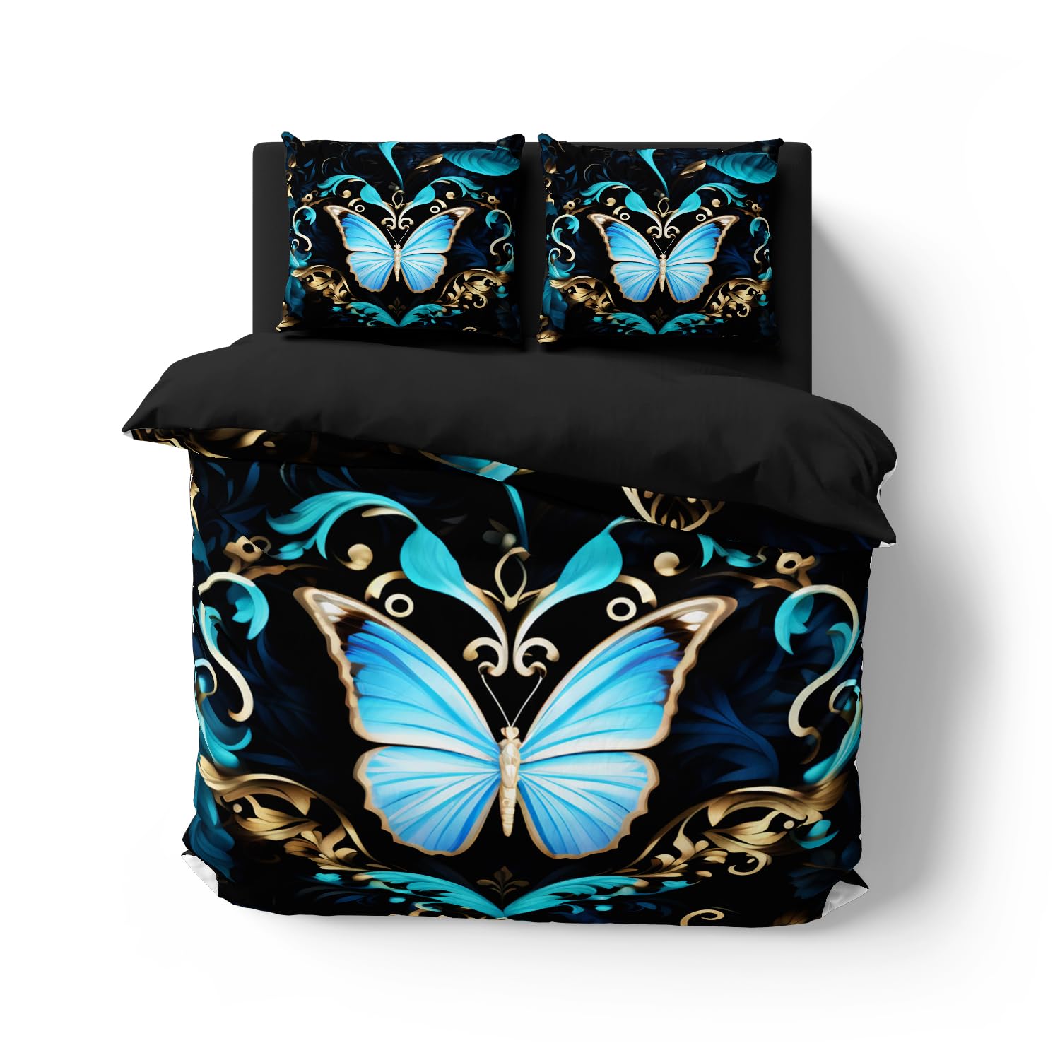 Colchas Turquesa Marrón Y Negra Colcha Cama Microfibra Capa Edredon 220x240 Cremallera Funda Nordico Suave Funda Nordica 240x220 Cómoda Funda de Edredón 220x240+2 Funda Almohada 50x75cm
