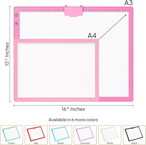 Miniatura 8 de iVyne Almohadilla de luz recargable A3 para pintura de diamantes, tablero de luz LED para desmalezar y rastrear - Almohadilla de luz de arte de