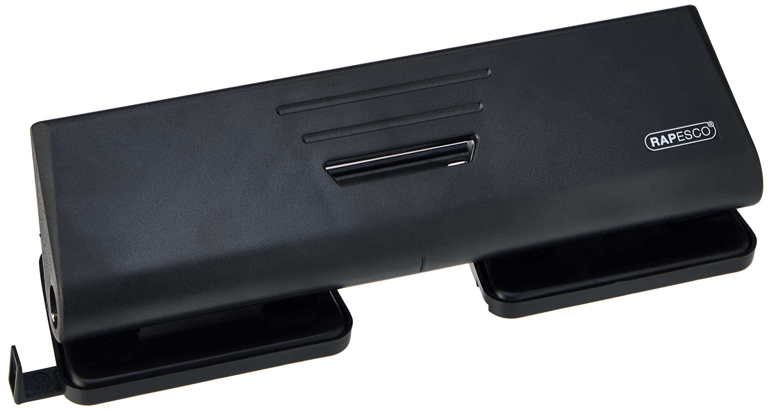 Rapesco PF75P0B1-E Hole Punch - 75-P 4-Hole Punch, 16 Sheet Capacity - Black