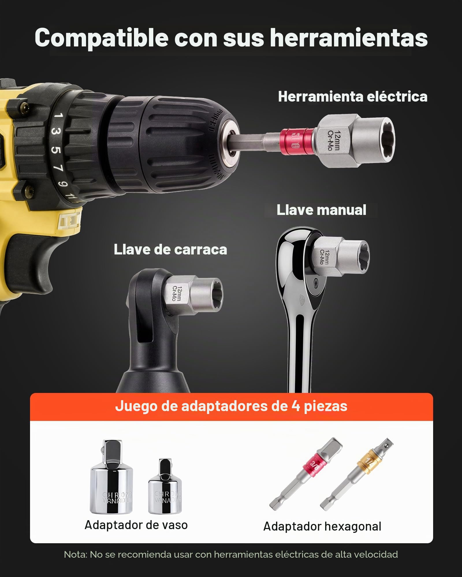 VEVOR Extractor de Pernos y Tuercas 29 Piezas Extractores de Pernos de 6 mm a 10 mm y 10,5 mm a 19 mm Herramientas de Extracción de Pernos Rotos de Acero CR-MO con Estuche para Quitar Pernos Rotos