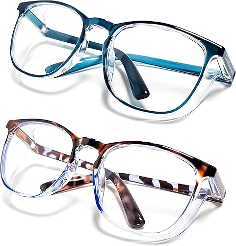 Miniatura 47 de Stylish Round Safety Glasses Anti-Fog Women Fashion Eye Protection Blue Light Blocking Glasses with Side Shields Lab Clear Protection Goggles