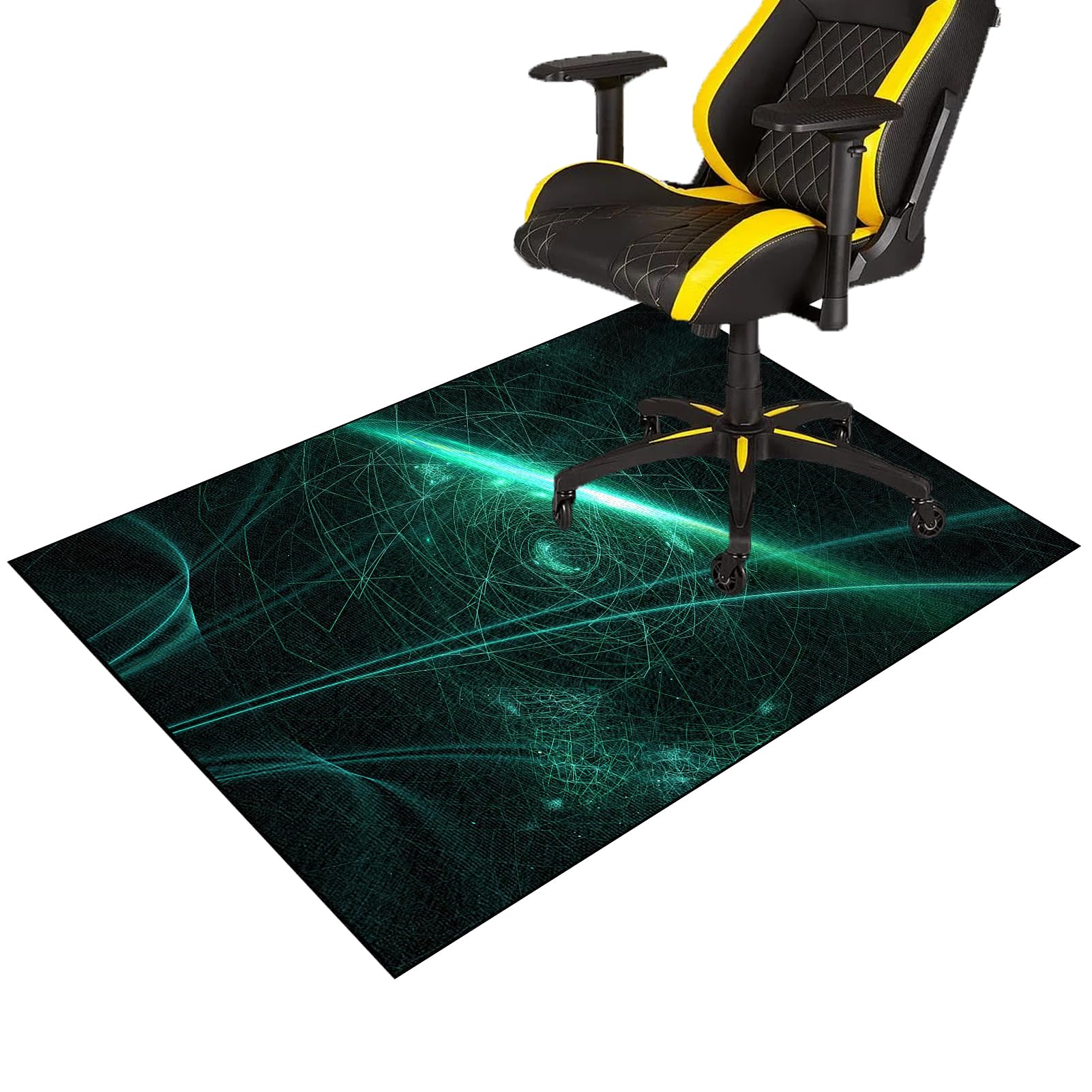 Grande Tappeto per Sedia Gaming Antiscivolo Tappetino per Sedia da Ufficio er pavimenti in legno Multiuso Tappetino protettivo per pavimento, Antigraffio Tappetino per Sedia a Rotelle 130 x 160 cm