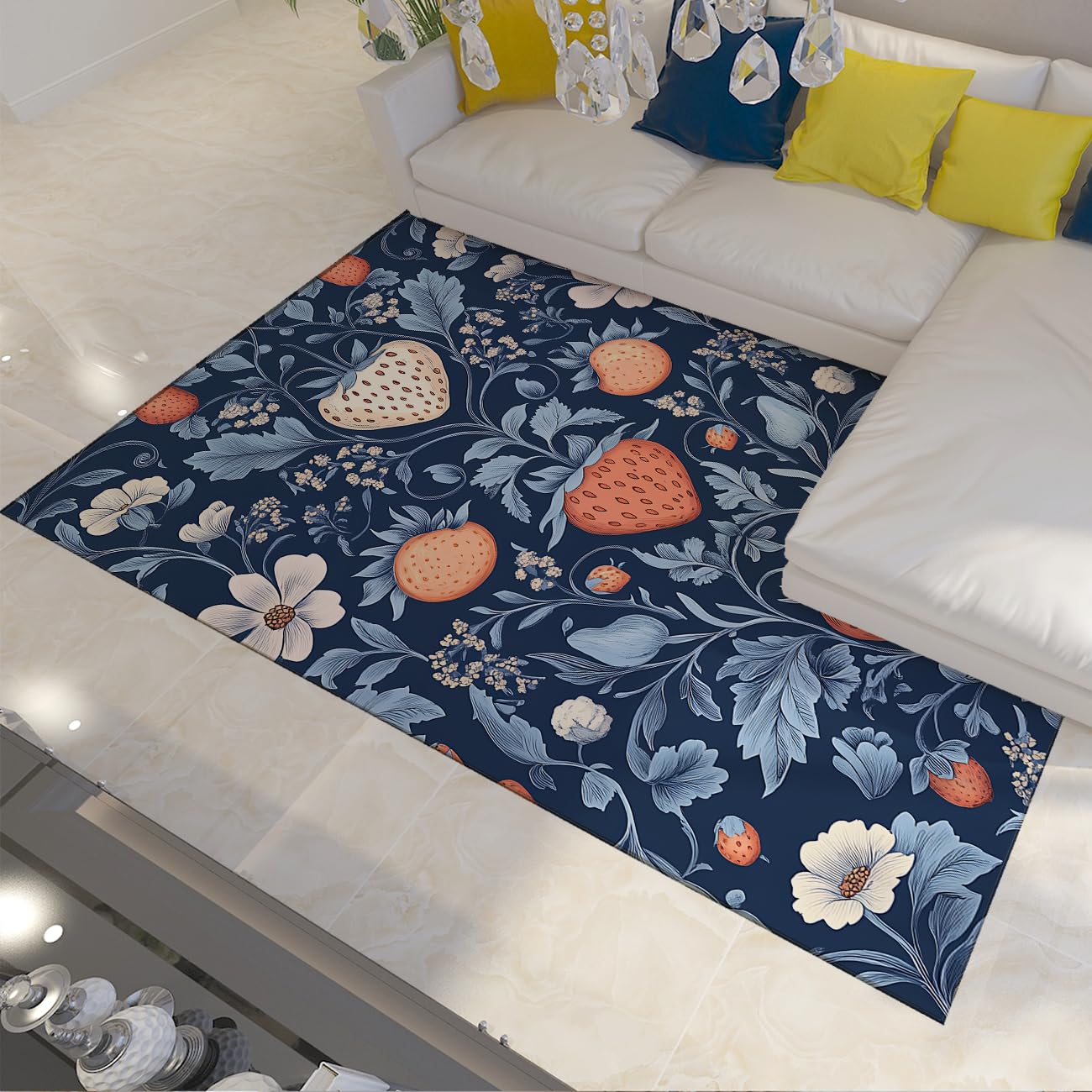 Tapis de salon lavable en fausse laine douce antidérapante 80x150