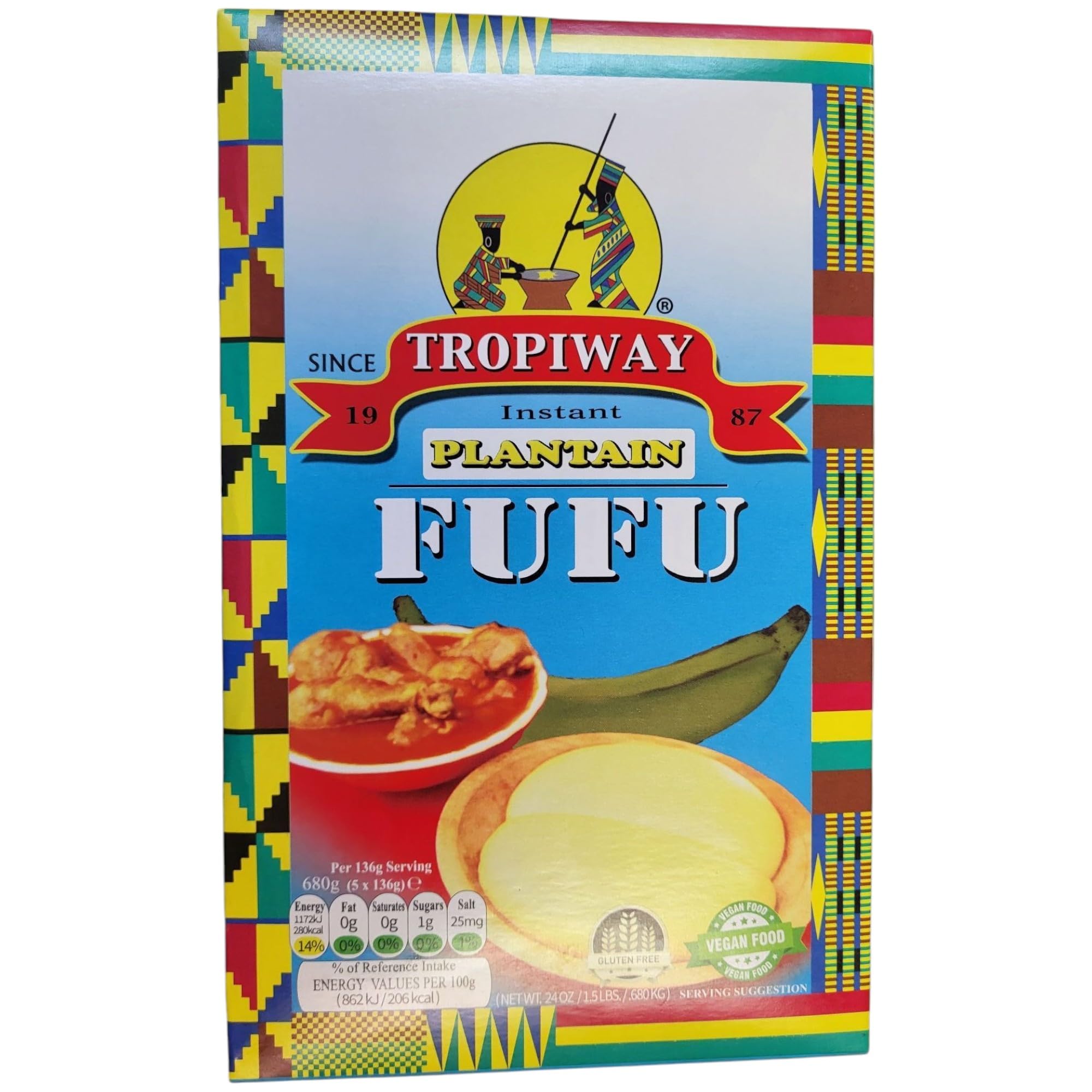 Amazon.com: Tropiway Instant Plantain fufu Autentic 24 oz, (680g