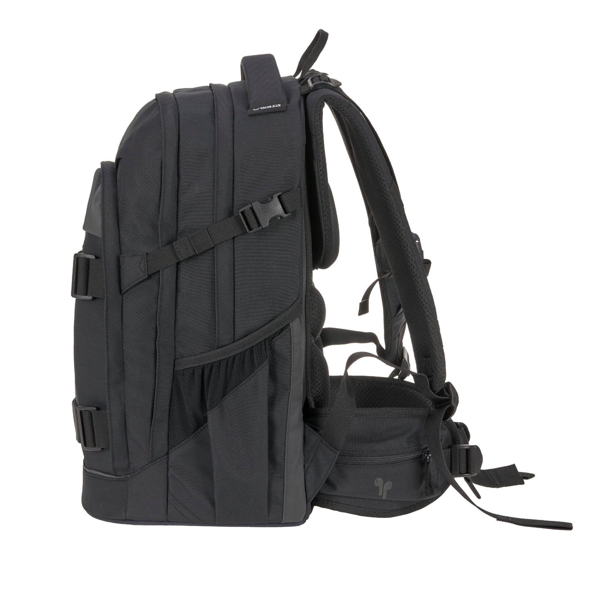 BOLD Lässig Schulrucksack mit Reflektoren und höhenverstellbarem Rückenteil/School Backpack Bold black