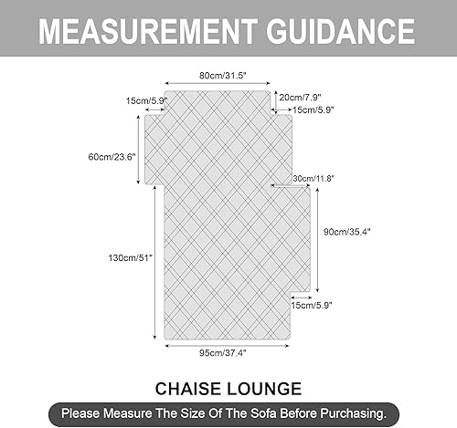 Miniatura 2 de Genina Funda de sofá en forma de L, fundas para sofá seccional, impermeables, lavables, para diván en forma de L, fundas de sofá antideslizantes