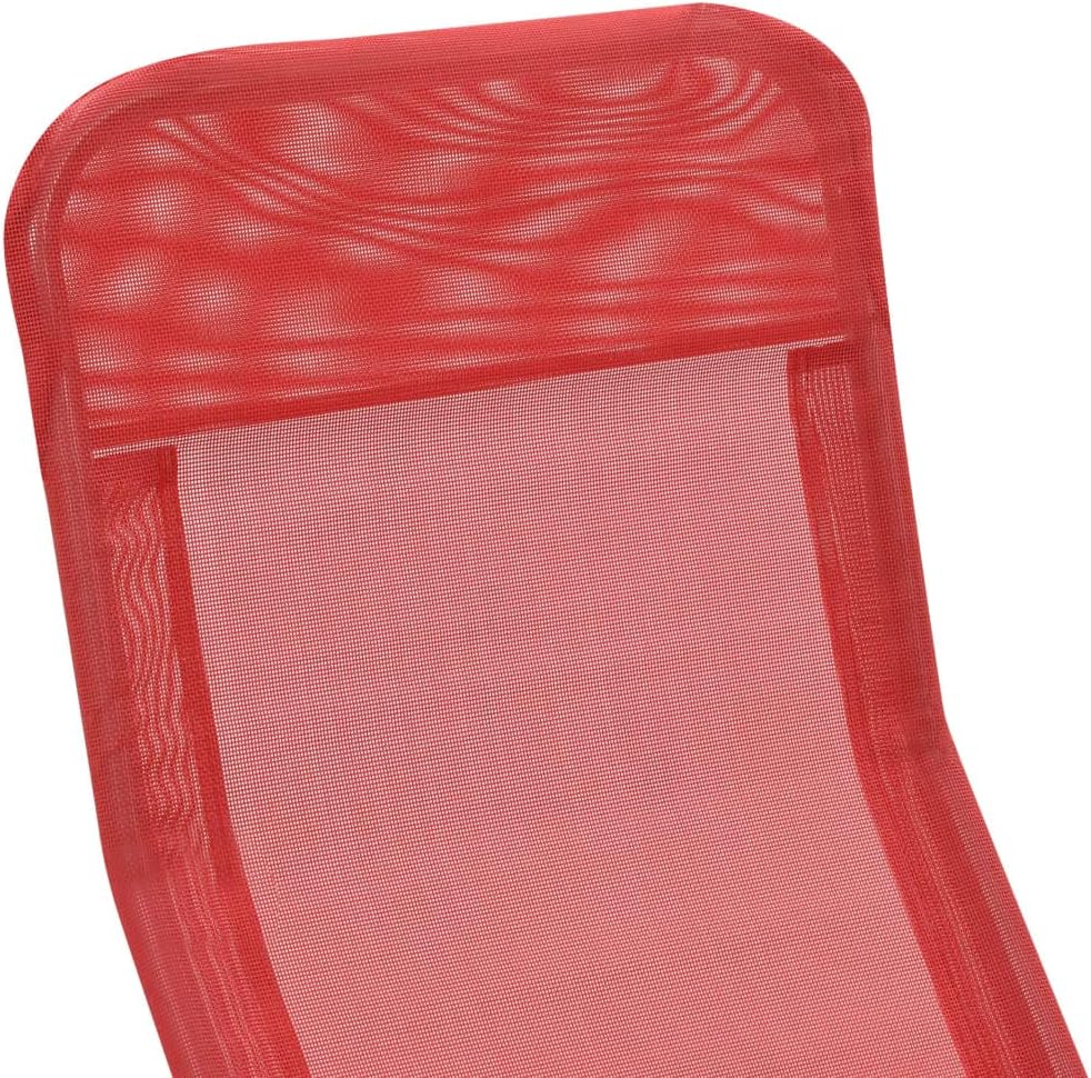 Folding Sun Loungers 2 pcs,Outdoor Chaise Lounge,Patio Lounge Chair,Beach Sunbathing Chair,Camping Chair,Portable Loungers,for Outdoor Sunbathing,Patios,Pools,Lawns,Camping,Textilene Red