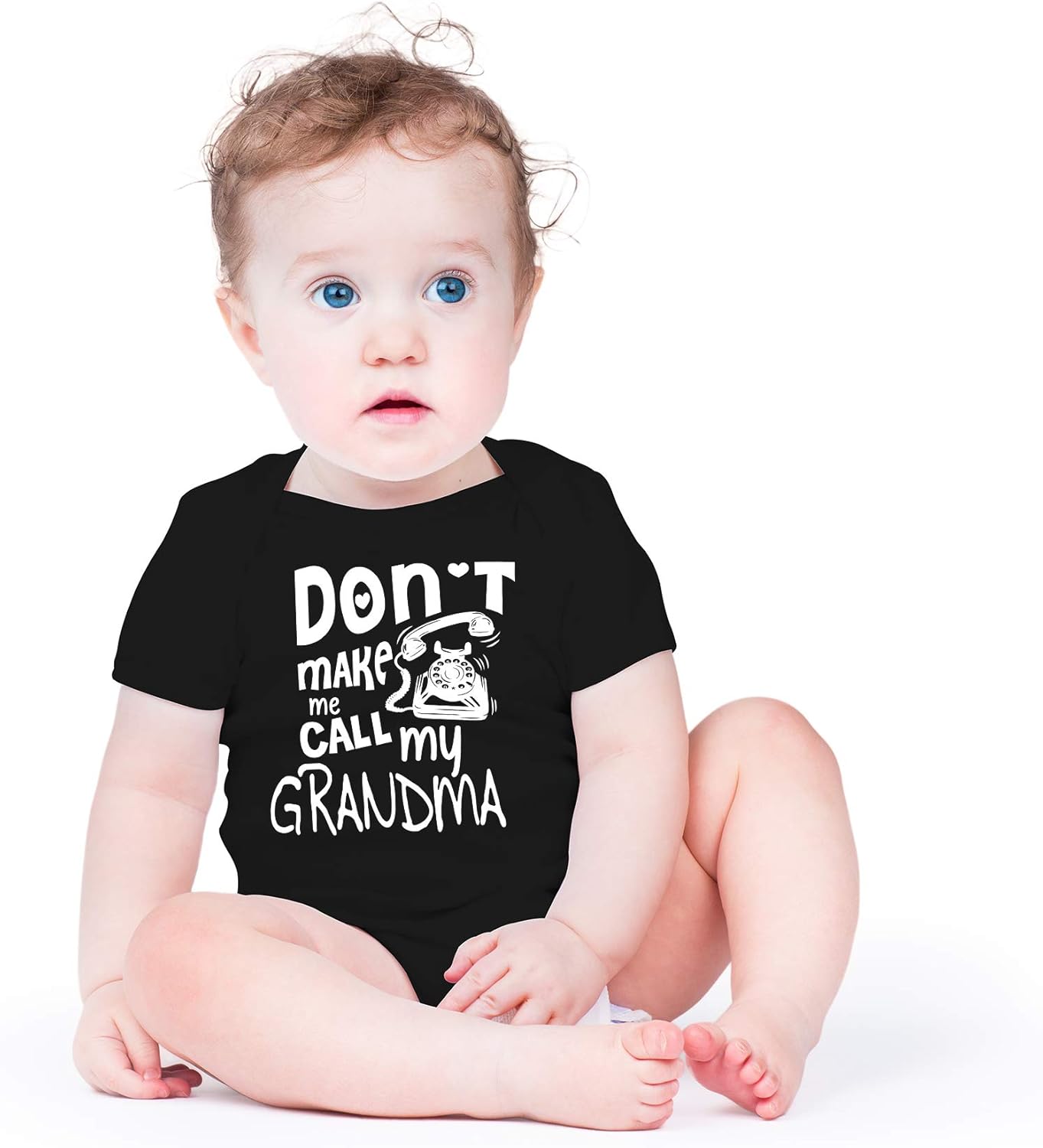AW Fashions Don't Make Me Call My Grandma Baby Bodysuit Funny Family Newborn Outfit for Boys or Girls - Image 2