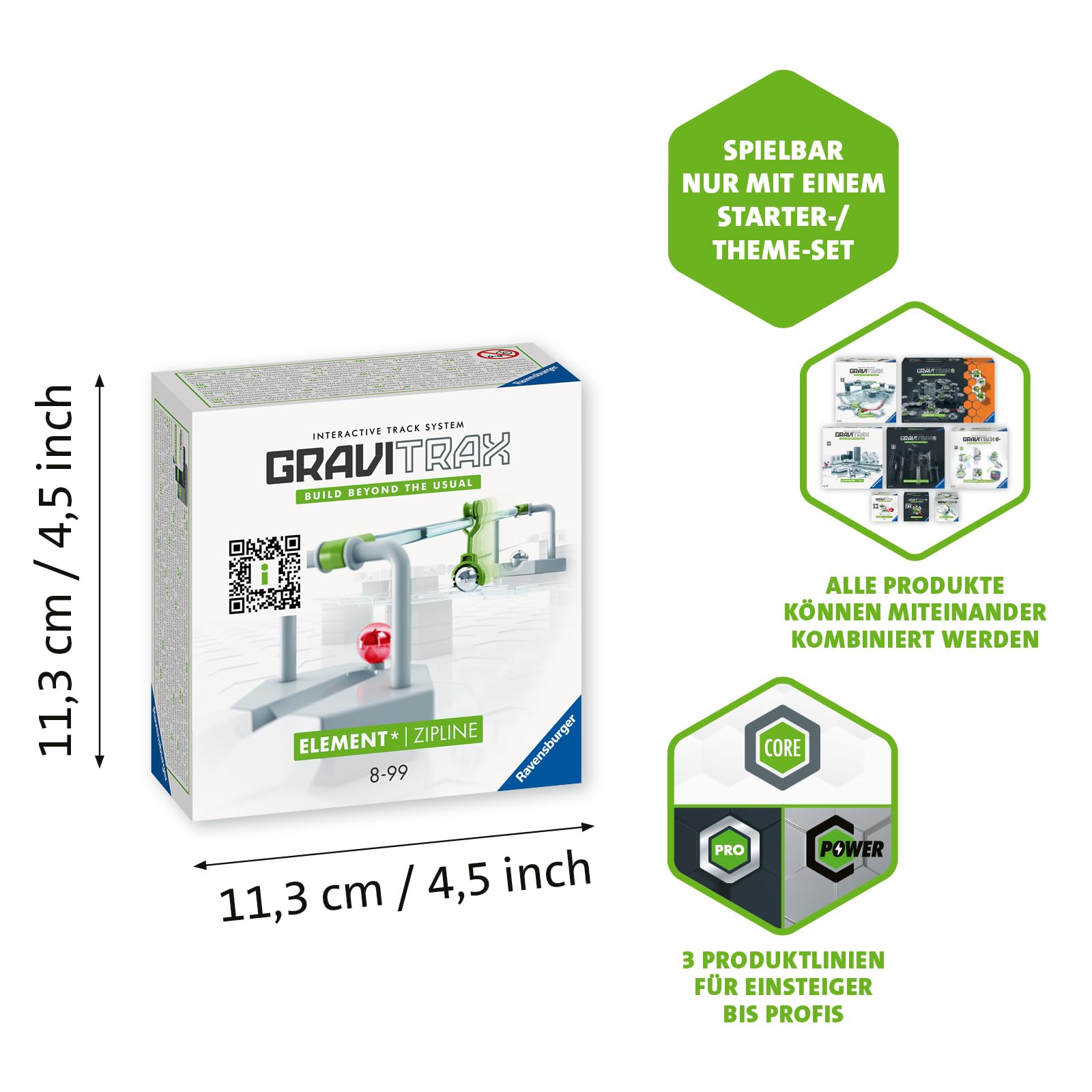 Ravensburger GraviTrax BASE Element Zipline - Kugelbahn-Erweiterung – Ansicht 3