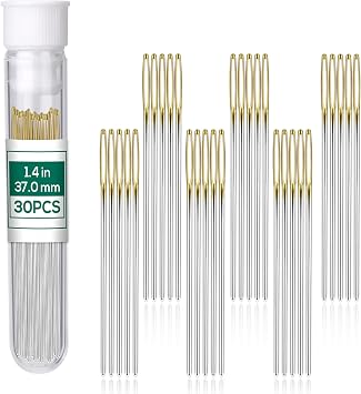 FTEVEN 30PCS Cross Stitch Needles, Size 24 Embroidery Needles Large Eye