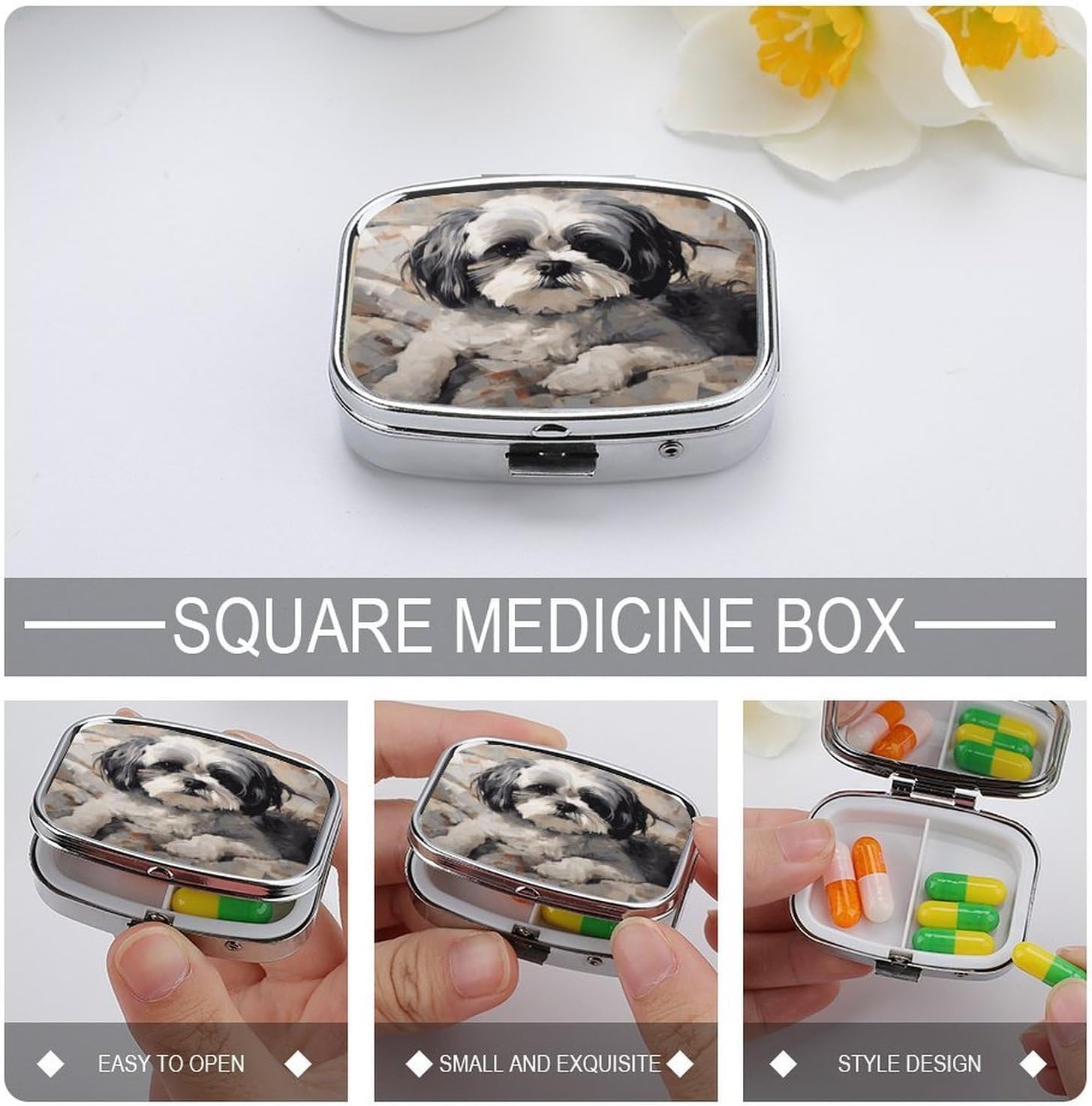 Shih Tzu Travel Pill Organizer Pill Case image 4