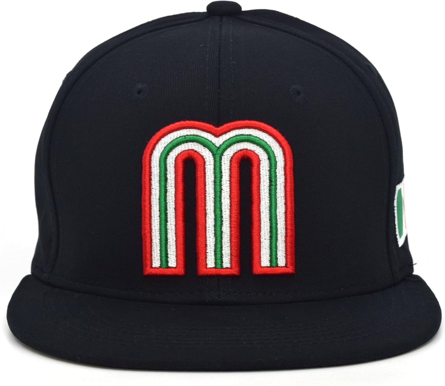 Mexico M Snapback Hat Flag 3D M Imp Flat Bill Mexico Baseball Acrylic Cap