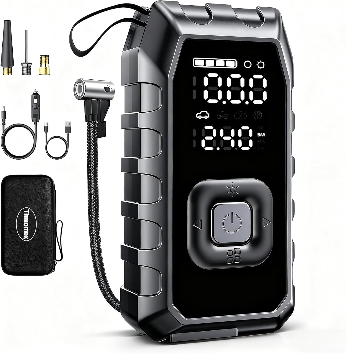 Compresor de aire portátil para inflar neumáticos, compresor de aire inalámbrico de inflado 2 veces más rápido, 20000 mAh y 180 PSI y doble cilindro, bomba de aire eléctrica para vehículos pesados, automóviles, motocicletas, bicicletas, pelotas