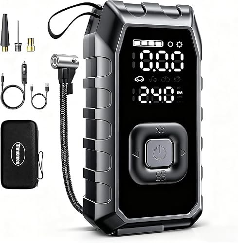 Tire Inflator Portable Air Compressor, 2X Faster Inflation Cordless Air Compressor, 20000mAh & 180PSI & Dual Cylinder, Electric Air Pump for Heavy-duty Vehicles, Car, Motorcycle, Bike, Ball
