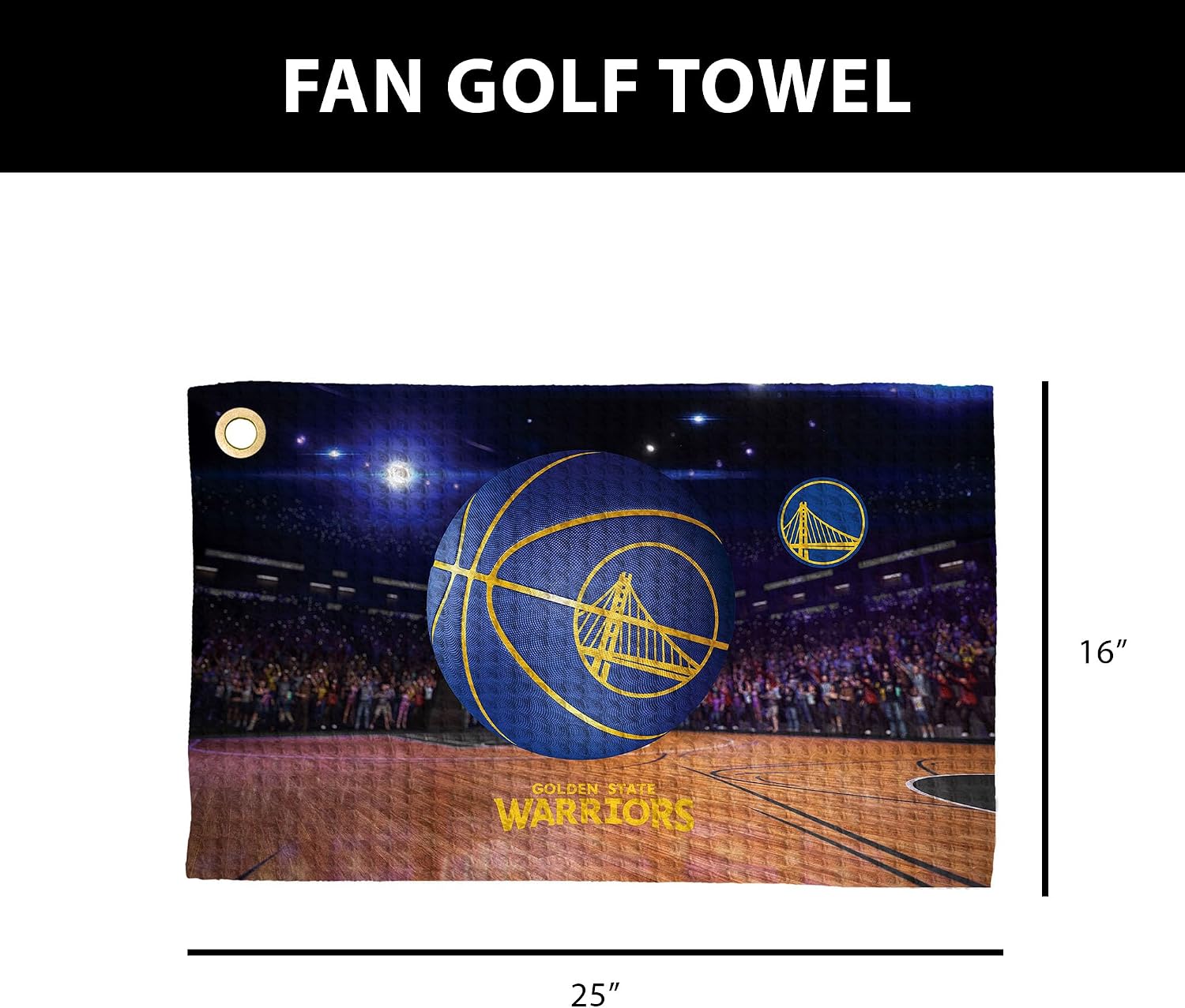Northwest NBA Golf Towel – Official Licensed Microfiber Waffle Fabric, Absorbent 16x25 in Club Cleaning Accessory