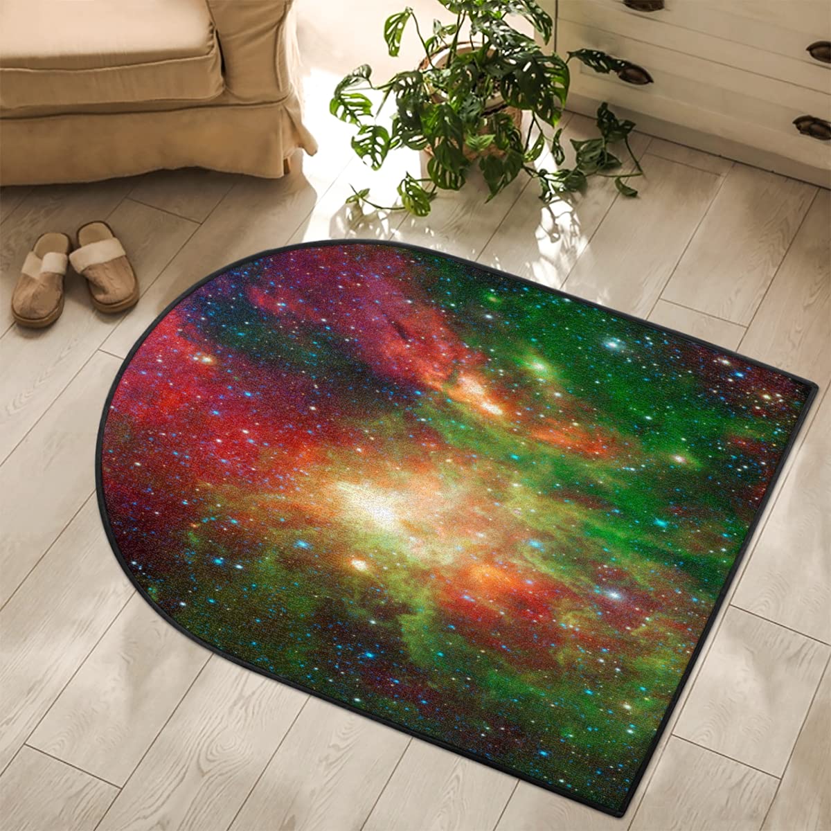 TropicalLife Kolor galaktyka kosmiczna dywan do salonu dywan 120 x 160 cm galaktyka dywaniki do domu sypialni kuchni duża okrągła antypoślizgowa mata podłogowa dywanik
