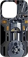 Vista 17 de Mecánico Motor Metal Pistón Cilindros Metal PC Case para iPhone 17