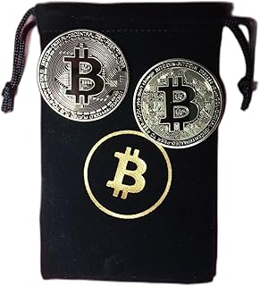 Bitcoin Moneda fisica Dos Monedas Coleccion Modelos MAX Keiser Tribute y Classic 2013 en Bolsa Terciopelo