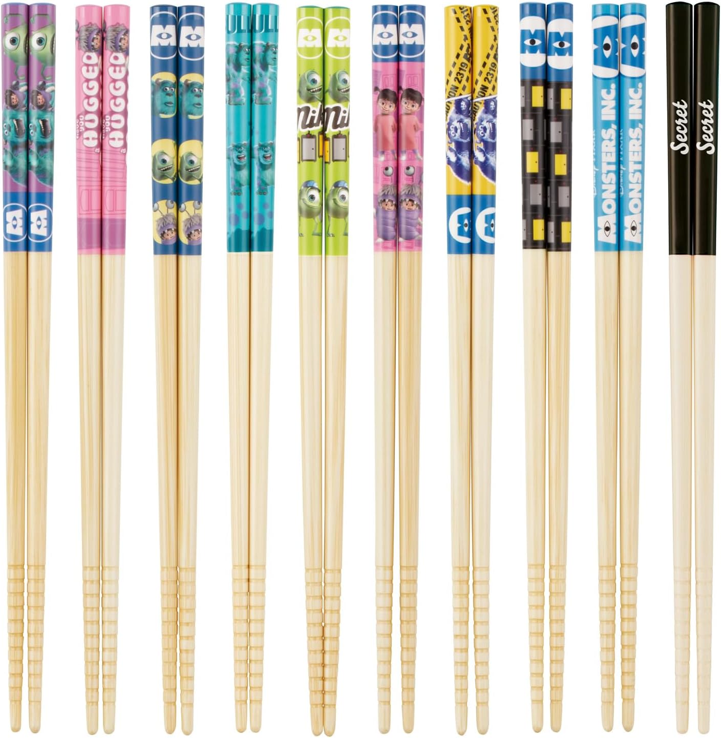 Skater ANT4JBS-A Chopsticks, 8.3 inches (21 cm), 10 Types, Mystery Box, Dishwasher Safe, Non-Slip Treatment, Made in Japan, Disney Monsters Ink