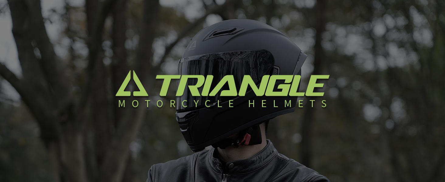 TRIANGLE Full Face Motorcycle Helmet DOT Approved, Dual Visor for Adults