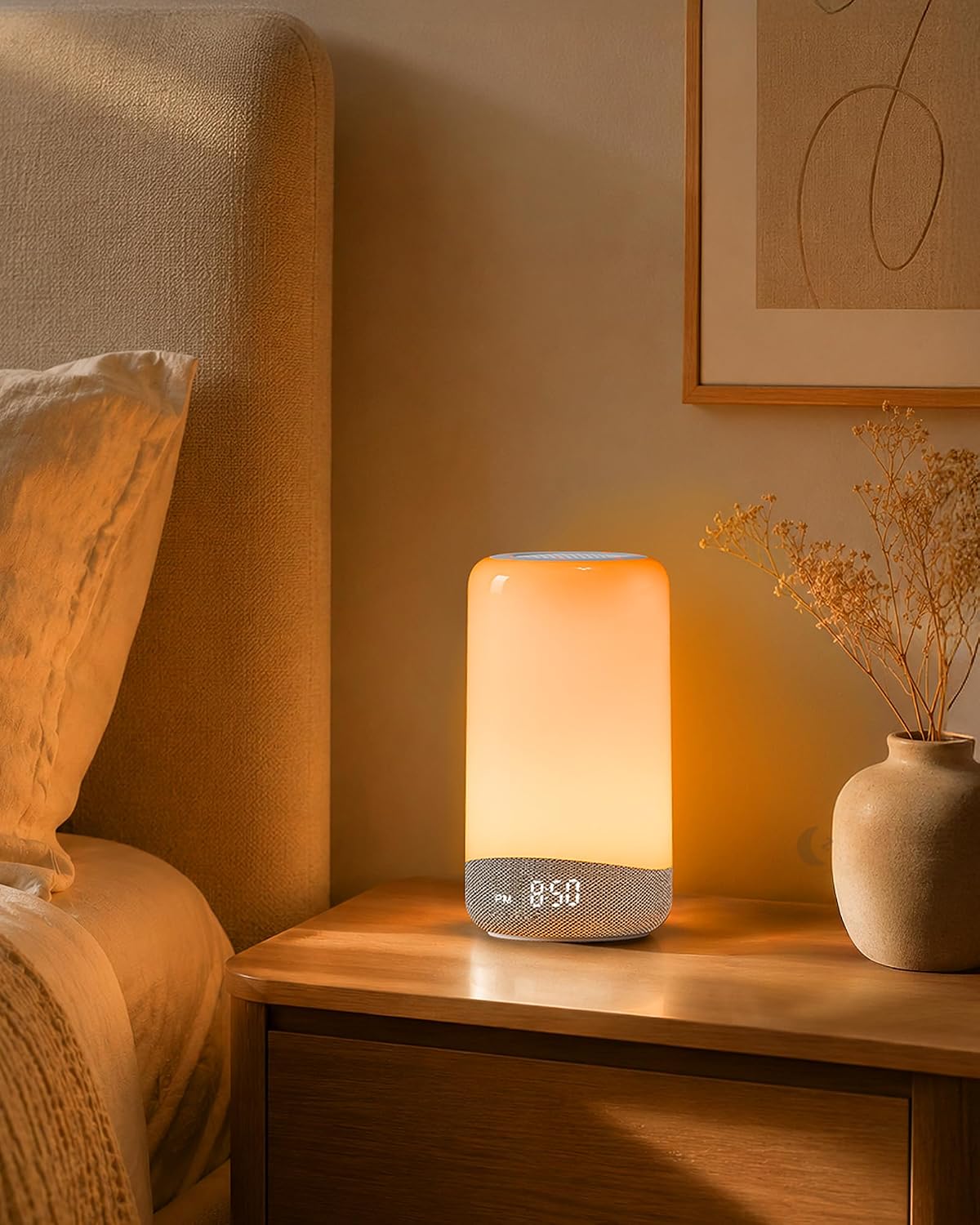 ecozy 3 in 1 Sunrise Alarm Clock White Noise Machine with Smart App Control