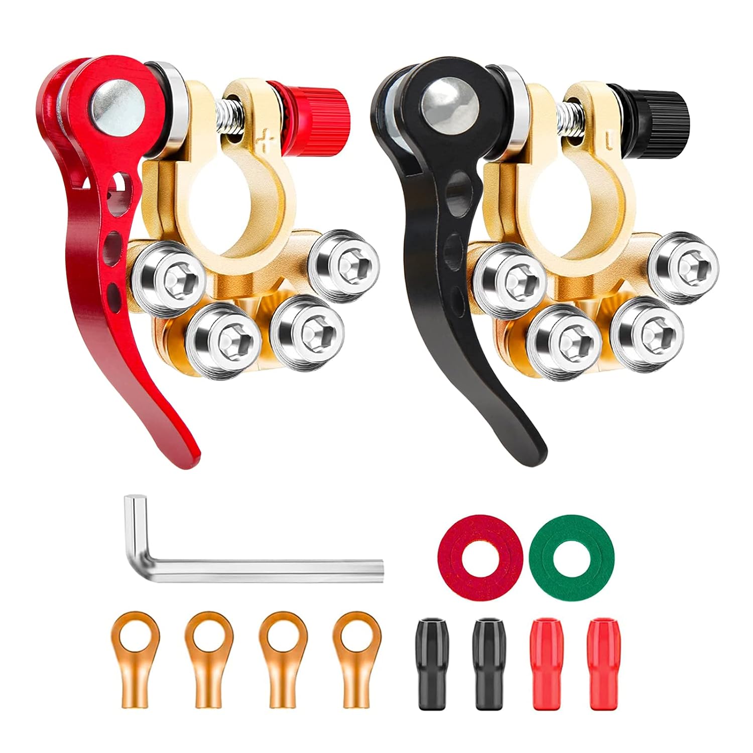 Leisure Battery Terminals 4 Way Battery Terminals Connectors Positive