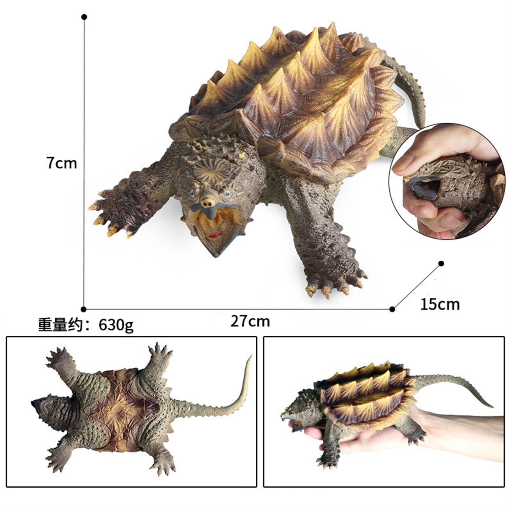 Amazon | EUHELOPA ワニガメ 亀 フィギュア 海洋動物 おもちゃ 