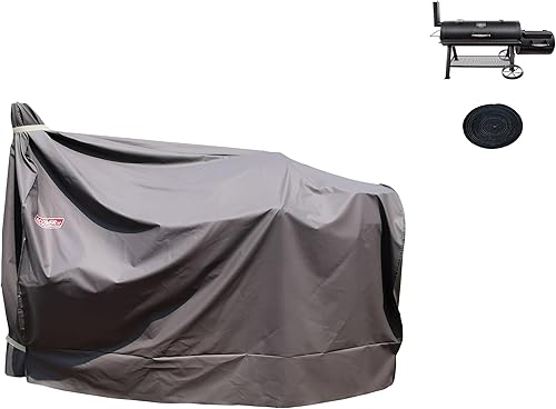 Miniatura 4 de Cubierta de carbón resistente para ahumador, cubierta para barbacoa al aire libre, material especial resistente a la decoloración y a los rayos UV,