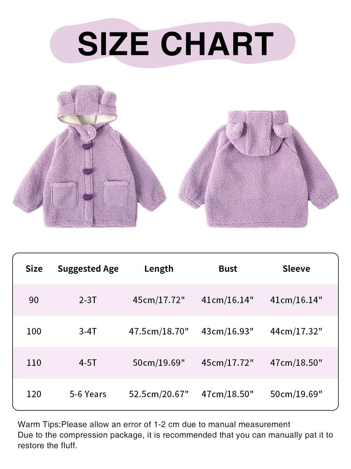 Miipat Bebés Niña Chaquetas y Abrigos Cremallera y Capucha Chaqueta Pequeño Niña Engrosada Chaqueta Térmica en Invierno Niños