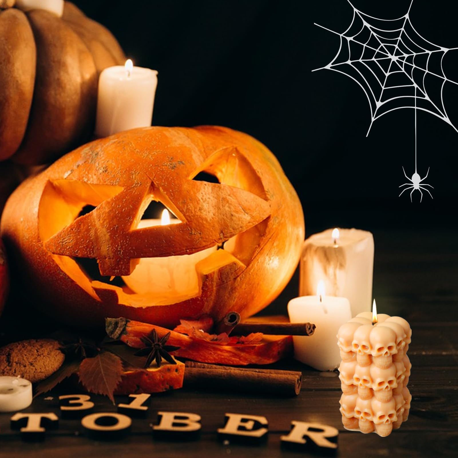 Totenkopf-Silikonform Für Kerzen, Harz & Schokolade – DIY-Dekoration Zu Halloween Oder Jederzeit