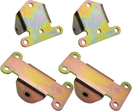 Miniatura 4 de YHB Conjunto de montaje de motor sólido SBC BBC para Chevy Frame MountRat Rod Hot Street Engine Bracket Kit 3990914 3960768 6258154 - Soportes de