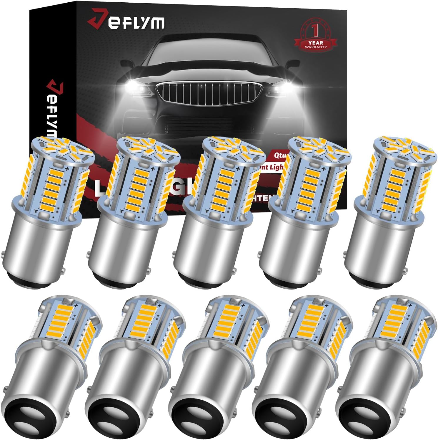 JEFLYM 1076 1142 LED Bulb for RV, 12VDC Non Polarity Camper