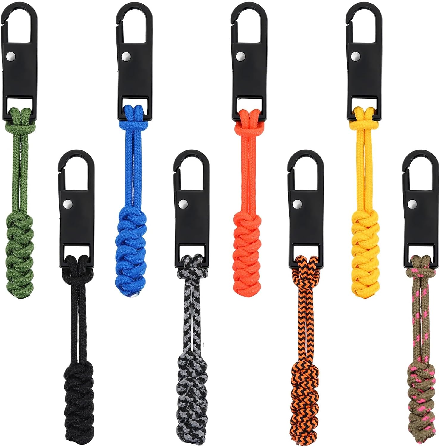 NOVWANG 8-Pack Zipper Pull Replacement Set,Detachable Zipper Pulls | 8-value pack,Sturdy material,Tool-free quick installation,functional design,Multi-scene essential kit