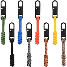 NOVWANG 8-Pack Zipper Pull Replacement Set, Reliable Pull Tabs 8 Detachable Zipper Pulls for Easy Repair on Luggage, Backpacks, Jackets