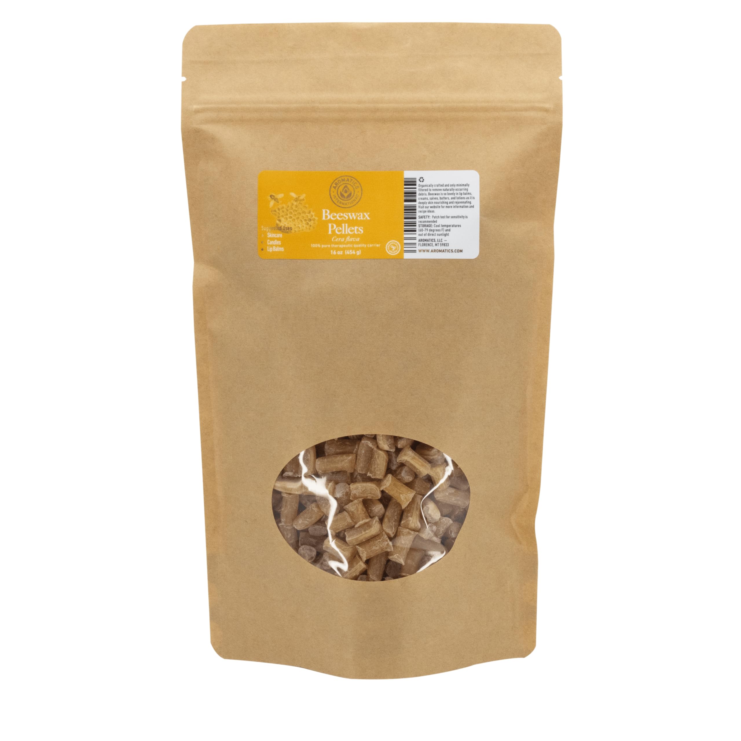 Aromatics International Beeswax Pellets 16oz – Natural Organic Beeswax for DIY Skincare, Lip Balms, Candles, Salves, and Body Care Products