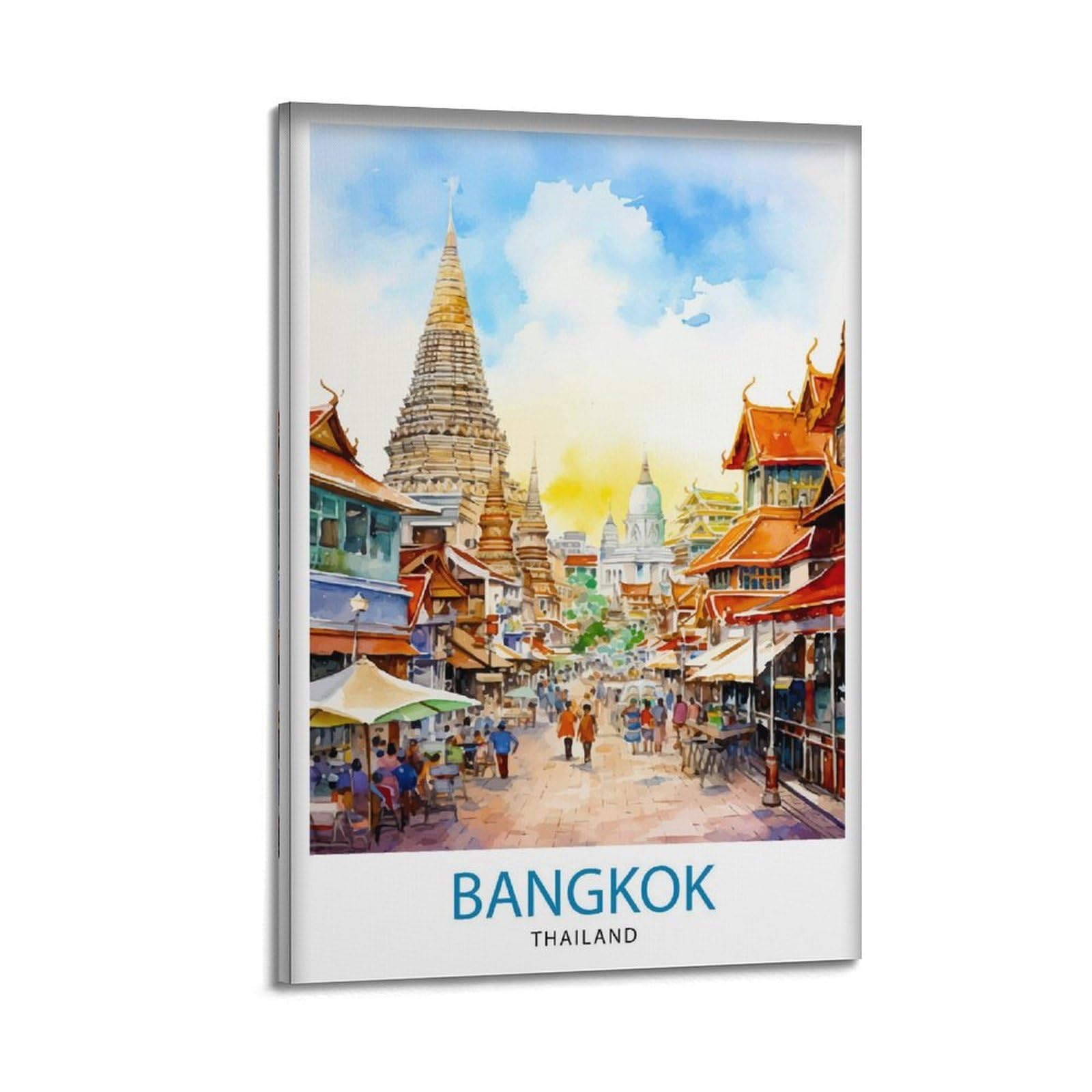 xiaoxiaoshen Bangkok Thailand Travel Gift for Home_5 Canvas Poster Wall Art Prints Room Aesthetic Murals Bedroom And Living Decorations 20x30inch(50x75cm)