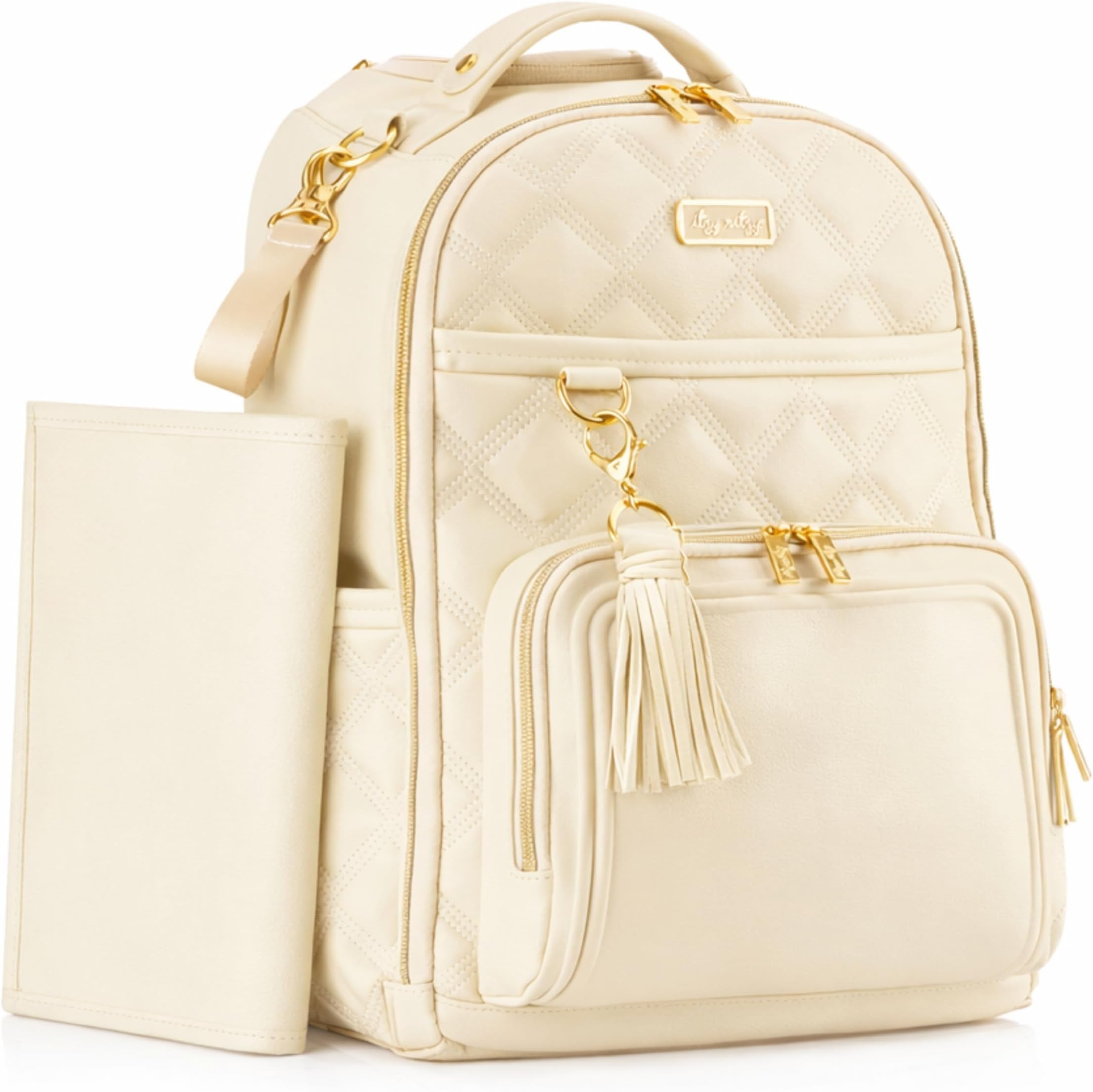 Baby Changing Bag Backpack | Large Nappy Bag with Changing Mat | Big Enough for Their World, Organised for Yours | 19 Pockets, Insulated Bottle Holders, Pram Straps | Diaper Pack (Milk)