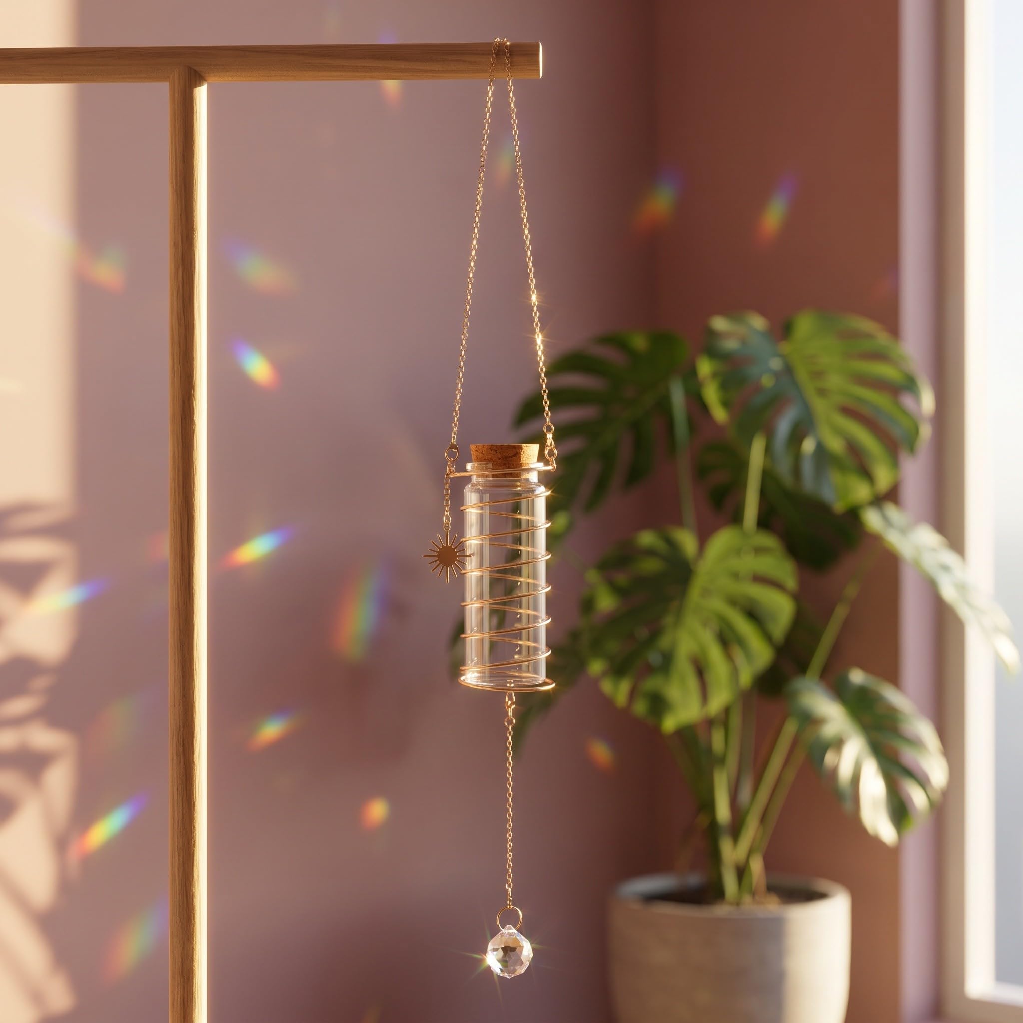 INOOMP Lot de 4 jardinières suspendues en Verre Transparent avec