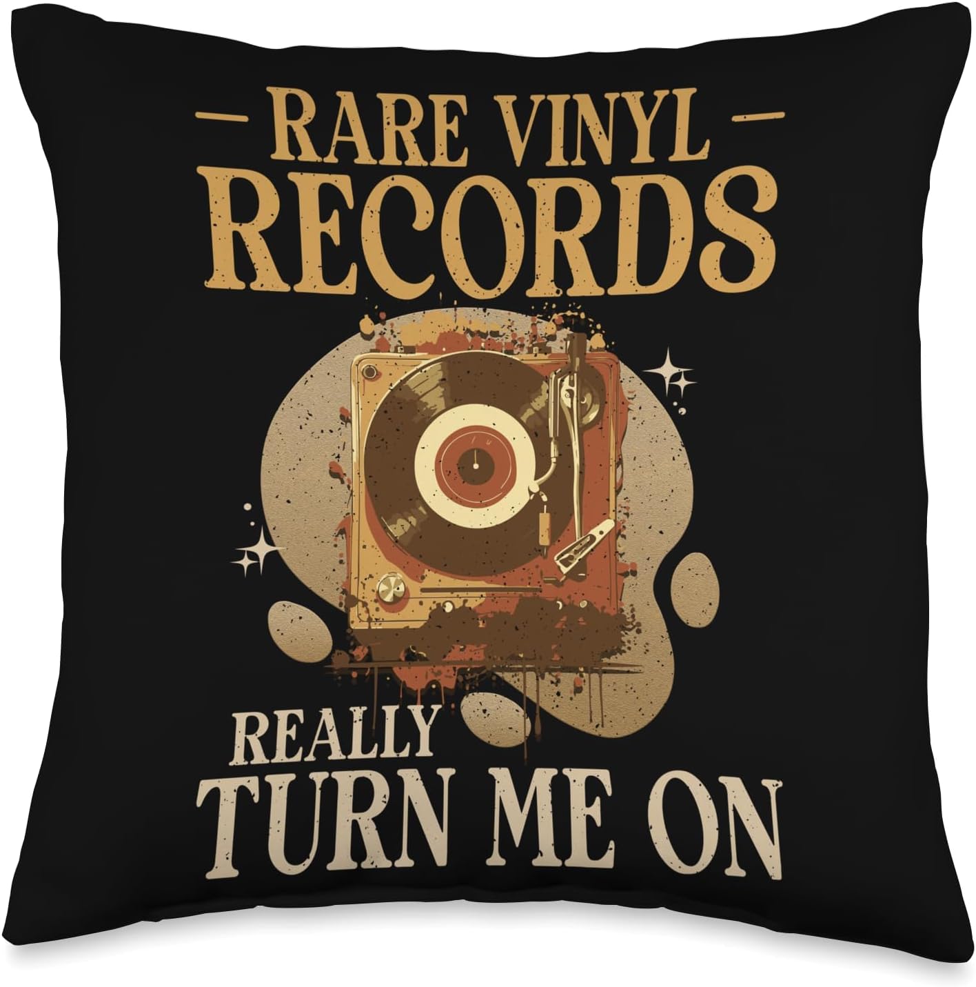 Rare Vinyl Records Really Turn Me On Music Lover Throw Pillow