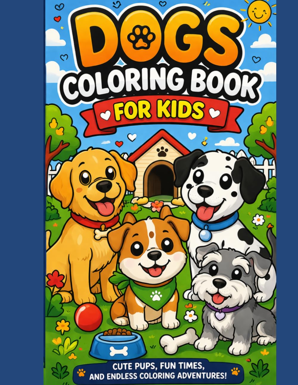Dogs Coloring Book for Kids: Adorable Puppies, Simple Designs, and Fun Scenes for Creative Coloring