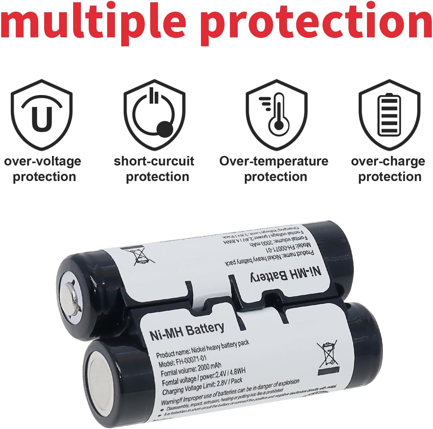 Replacment Battery for Garmin GPSMAP 64s/Oregon 600 Series GPS 2000mAh 2.4V Rechargeable NiMH Battery
