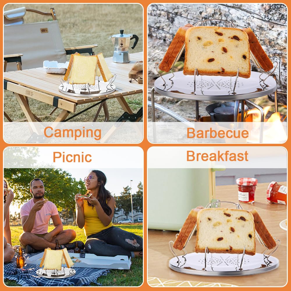 Tostapane Da Campeggio Mizikuu - Griglia Pieghevole Per Fornelli A Gas - Foto 5