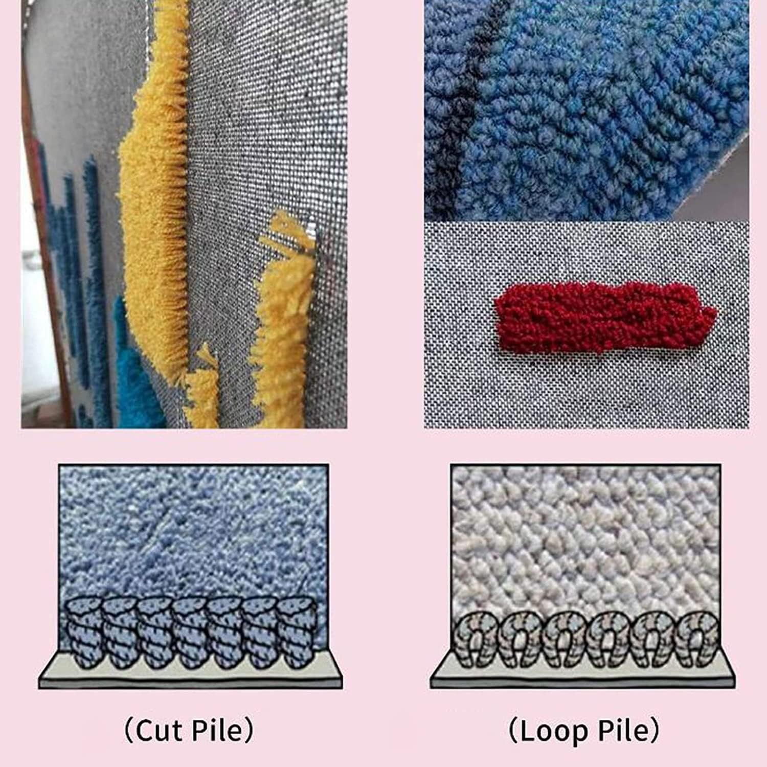 GeRRiT Hand-Held Electric Carpet Tufting Gun,2 in 1 Cut Pile and Loop Pile Rug Weaving Machine, DIY Efficient 5-45 Stitches/Sec Tufted Flocking Knitting Machine,Punch Tools Embroidery Machine