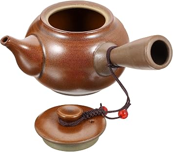Enameled Teakettle, stove top kettle,Retro Decor Enameled Teakettle,Colorful Hot Water Tea Kettle,Ceramic Teapot Ceramic Teapot Japanese Tea Pot Classic Tea Kettle Side Handle Kung Fu Teapot Tea Make