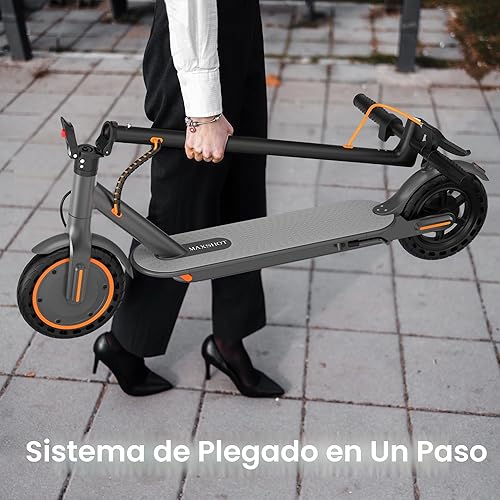 Miniatura 8 de MAXSHOT Scooter eléctrico para adultos, neumáticos de 8.5/10/14 pulgadas, 19/22 mph, motor de 350 W/500 W, rango de 21-28 millas, plegable con doble